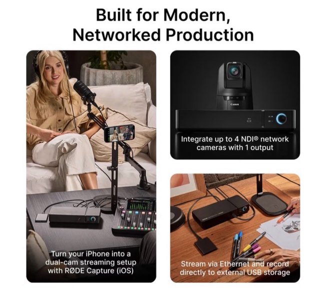 Mesa de mezclas  video RØDECaster Video Core -