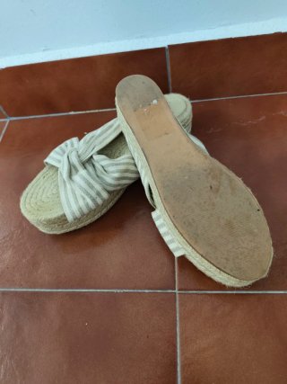 Sandalias esparto plataforma