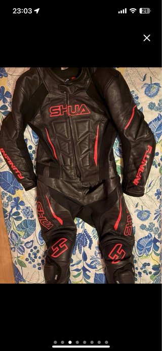 Traje de moto de piel