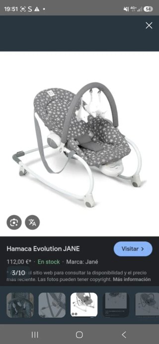 Hamaca para bebé con estrellas