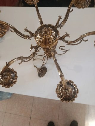 Lámpara de bronce vintage