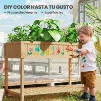 Huerto Urbano de Madera Mesa de Cultivo Elevada