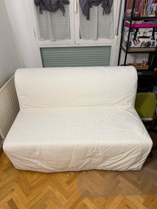 Sofá Cama IKEA Blanco 2 Plazas