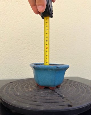 Maceta bonsai cerámica azul