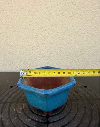 Maceta bonsai cerámica azul