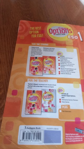 Options 1 ESO Libro de inglés Burlington