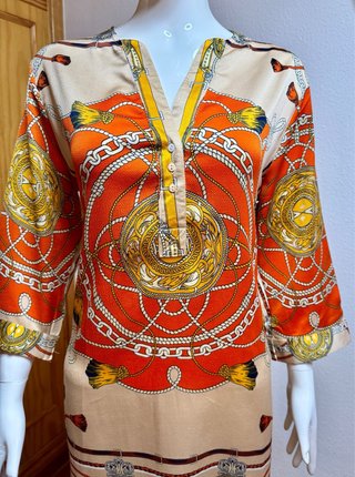 Hermoso vestido de verano, Túnica Diseño Vintage