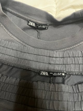 Conjunto falda y sudadera gris
