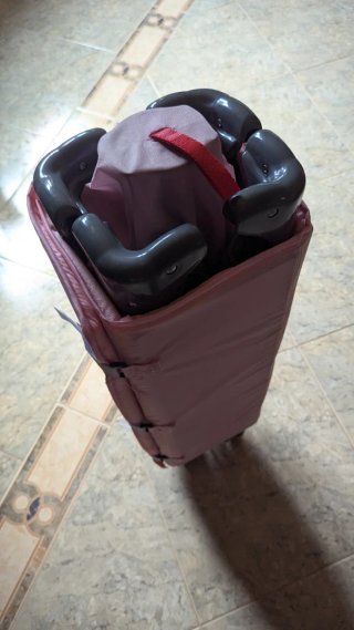 Cuna de viaje rosa