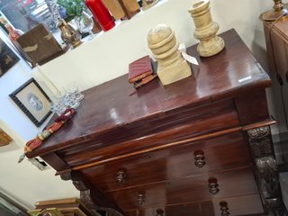 Cómoda Estilo Imperio Madera y Metal