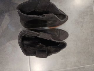 Botines piel negro Mango Talla 38