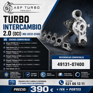 Turbo Intercambio 2.0 DCI MHI 49131-07400