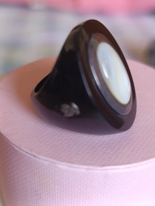 Anillo Tous Negro y Blanco