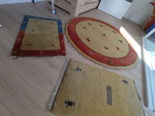 Alfombras de lana y tela