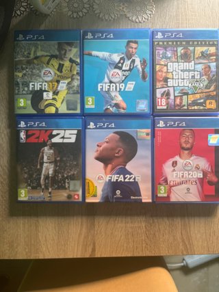 Lote Juegos PS4: FIFA, GTA V, NBA 2K25