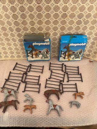 Lote 2 Cajas Playmobil 3299 Caballos y Vallas
