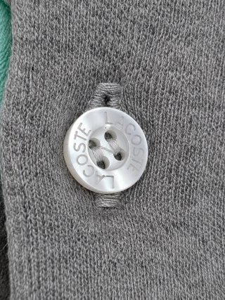 Polo Lacoste Gris Algodón Talla S