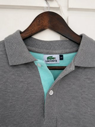 Polo Lacoste Gris Algodón Talla S