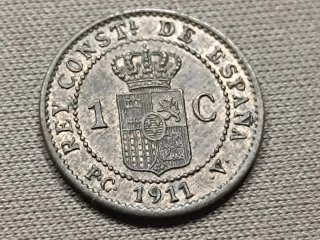 1 Céntimo Alfonso XIII 1911
