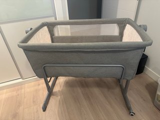 Minicuna i-Baby regulable gris