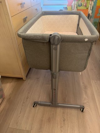 Minicuna i-Baby regulable gris