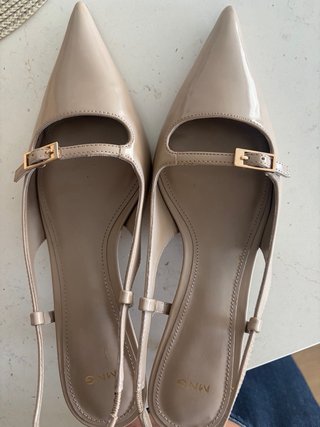 Zapatos Mango Talla 38 Beige