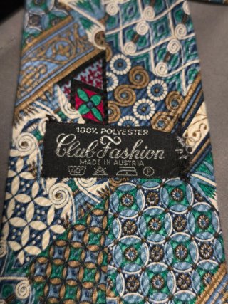 Cravatta vintage fantasia geometrica patchwork