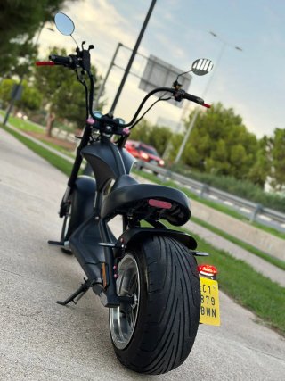 Ciclomotor Eléctrico Moped Negro/Plata