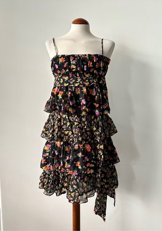 Vestido corto floral de seda Pedro del Hierro