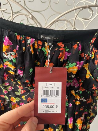 Vestido corto floral de seda Pedro del Hierro