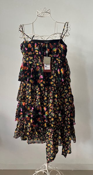 Vestido corto floral de seda Pedro del Hierro