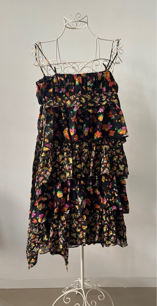 Vestido corto floral de seda Pedro del Hierro