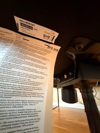 Silla IKEA MILLBERGET + Cojín Lumbar