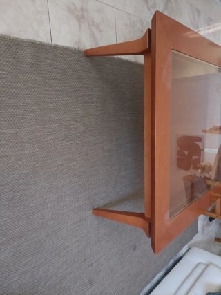 Mesa de centro madera y cristal