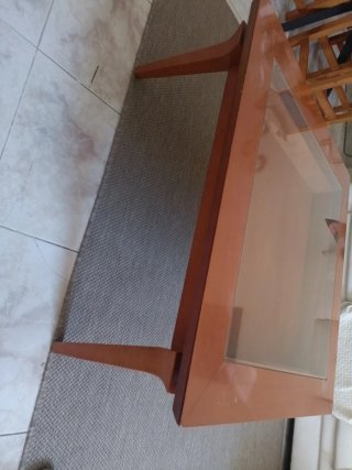 Mesa de centro madera y cristal