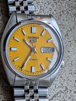 Orologio Seiko Automatico Giallo Uomo