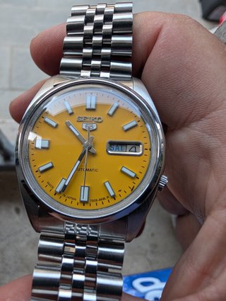 Orologio Seiko Automatico Giallo Uomo
