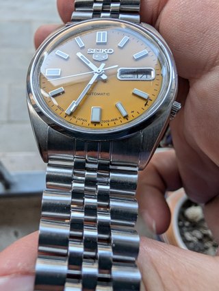Orologio Seiko Automatico Giallo Uomo