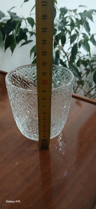 Bicchiere in vetro decorato