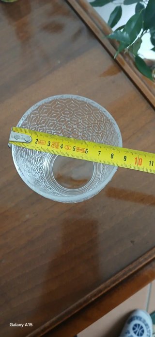 Bicchiere in vetro decorato