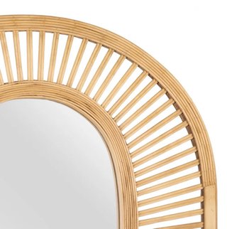 Espejo Bambú Arco Estante
