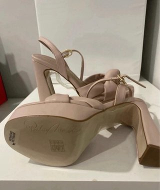 Zapatos de tacón beige/rosa para fiesta