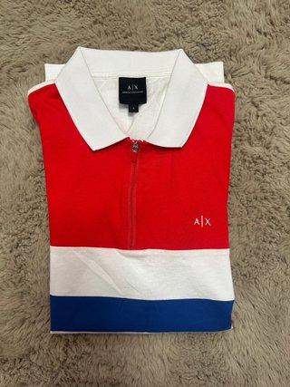 Polo Armani Exchange A|X Tricolor Cremallera