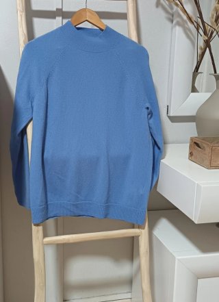 Jersey Massimo Dutti azul celeste fino