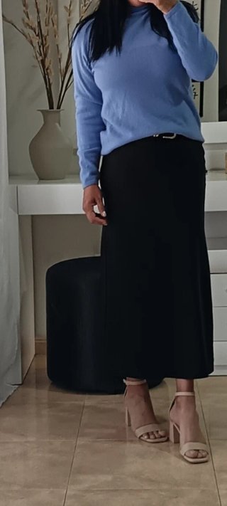 Jersey Massimo Dutti azul celeste fino