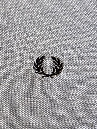 Polo Fred Perry Vintage Raya Azul Blanco