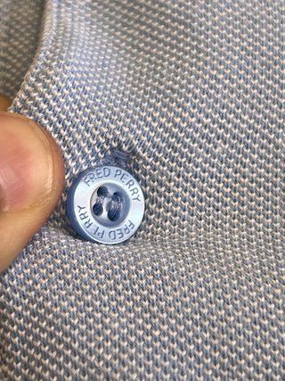 Polo Fred Perry Vintage Raya Azul Blanco