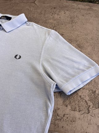 Polo Fred Perry Vintage Raya Azul Blanco