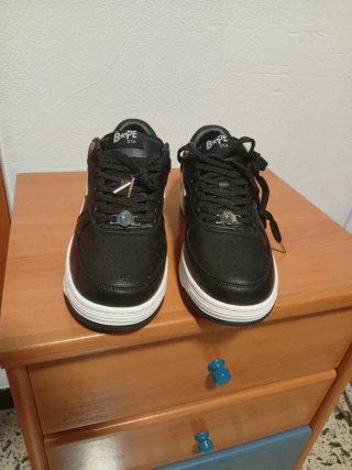 Zapatillas BAPE Negras con Estrella Plateada