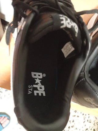 Zapatillas BAPE Negras con Estrella Plateada